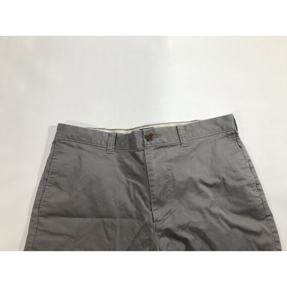 J Crew Shorts Mens 34 Grey Flat Front Chinos Cotton Casual 7" - Picture 3 of 5